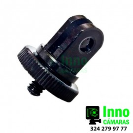 Adaptador Rosca 1/4 para anclaje de cámaras deportivas en tripodes.