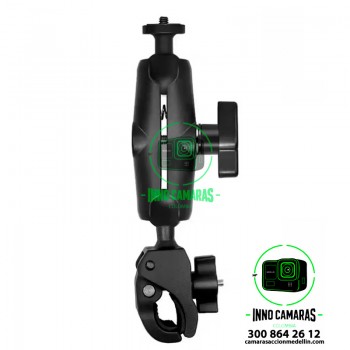 Pinza para cámara 360 en motocicleta. Pinza RAM de 1 agarre.