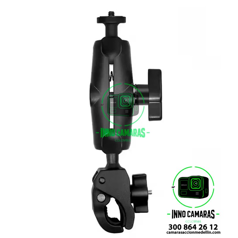 Pinza para cámara 360 en motocicleta. Pinza RAM de 1 agarre.