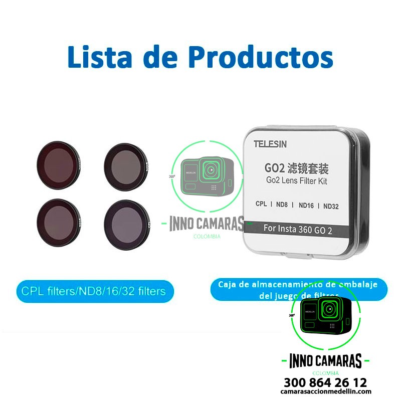 Filtro para insta360 Go 2 Medellin Colombia