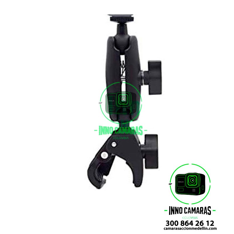 Soporte RAM. Pinza de agarre cámaras en Moto. Diseñada en Material ABS