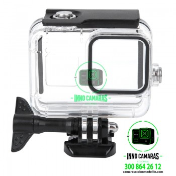 Carcasa GoPro Hero 8 Genérica Homologada Medellin Colombia. Case Buceo. 40metros a 60metros sumergible.